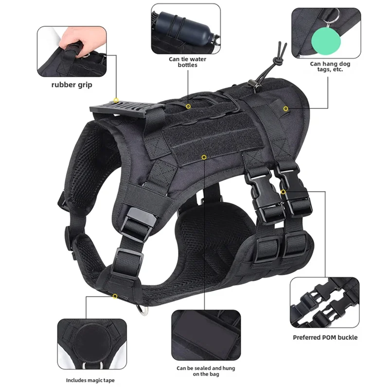 

ABUG-New Adventure Vest For Large Dogs Outdoor Waterproof Chest Strap Medium To Large Dog Adventure Chest Strap