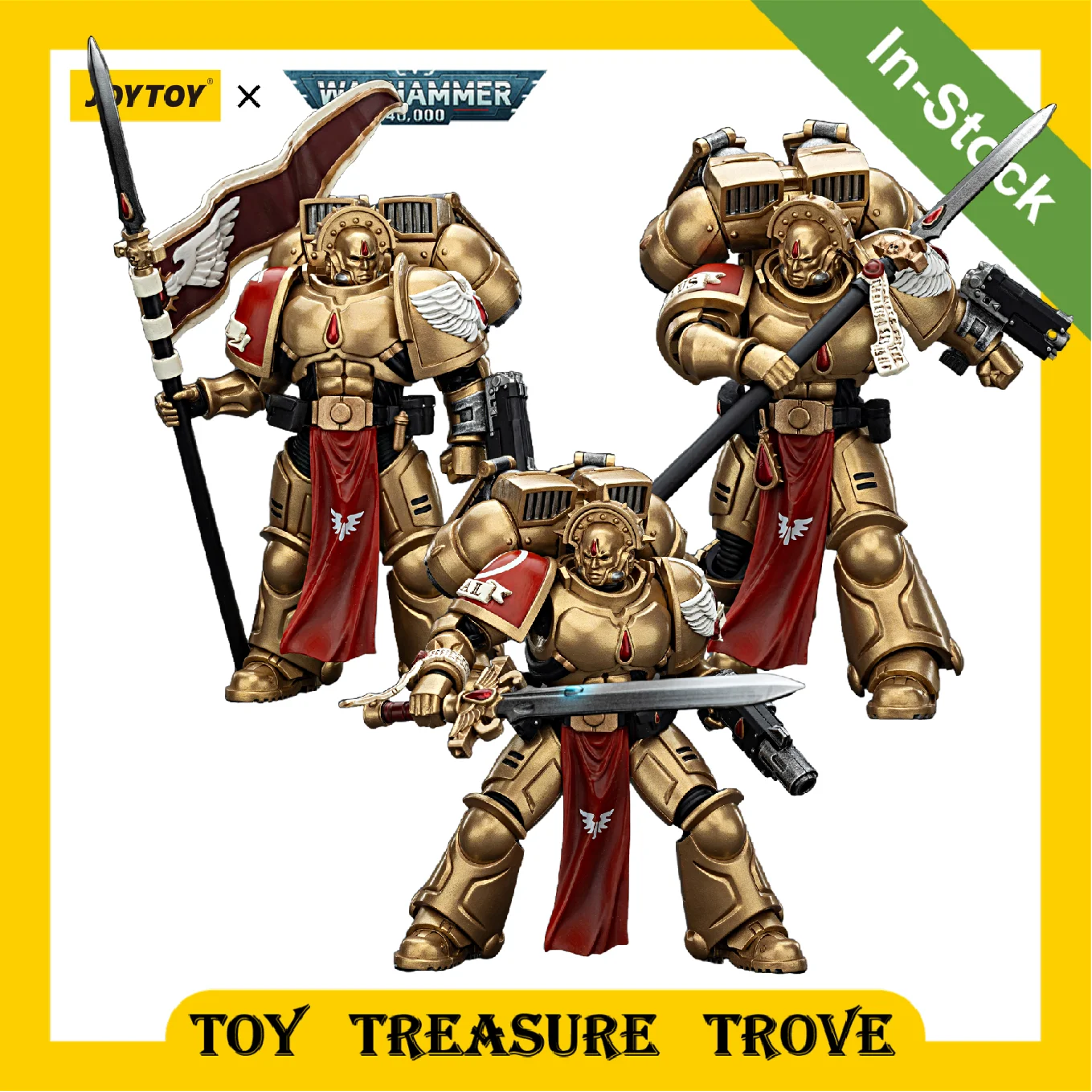 

[IN STOCK] JOYTOY Warhammer 40k 1/18 Action Figures Blood Angels Sanguinary Guard with Angelus Boltgun and Encarmine Spear Toy