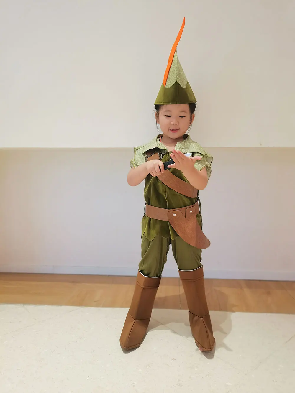 키즈 그린 페어리 엘프 코스프레 드레스업 의상 할로윈 파티 카니발 크리스마스 베이비 보이의 피터팬 역할극 의상 슈트
