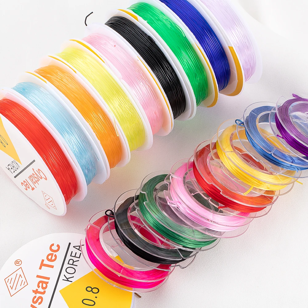 

1Set Transparent Colored Elastic Thread Crystal Thread Jewelry Thread DIY Jewelry Accessories Handmade Bead Material Accessories