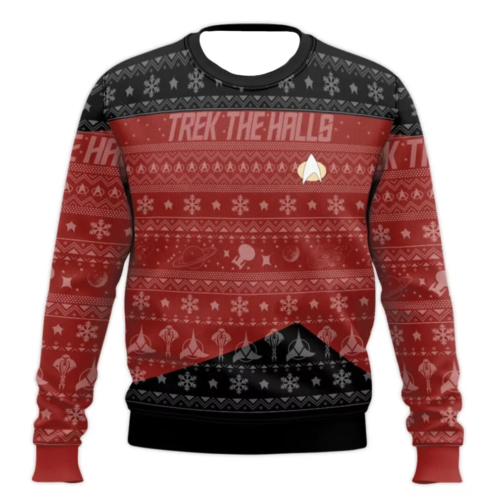 Captain Picard Star Trek Christmas Sweater Couple 2026 New Fashion Men's Hoodie Cartoon Anime Family Matching Hoodie Sportswear