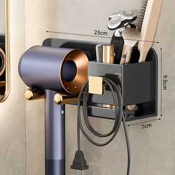 Hair Dryer Holder Wall Mounted Organized Rack Storage Anti-rust Scratch resistant Tidy Tool bedroom Bathroom Accessories Shelves