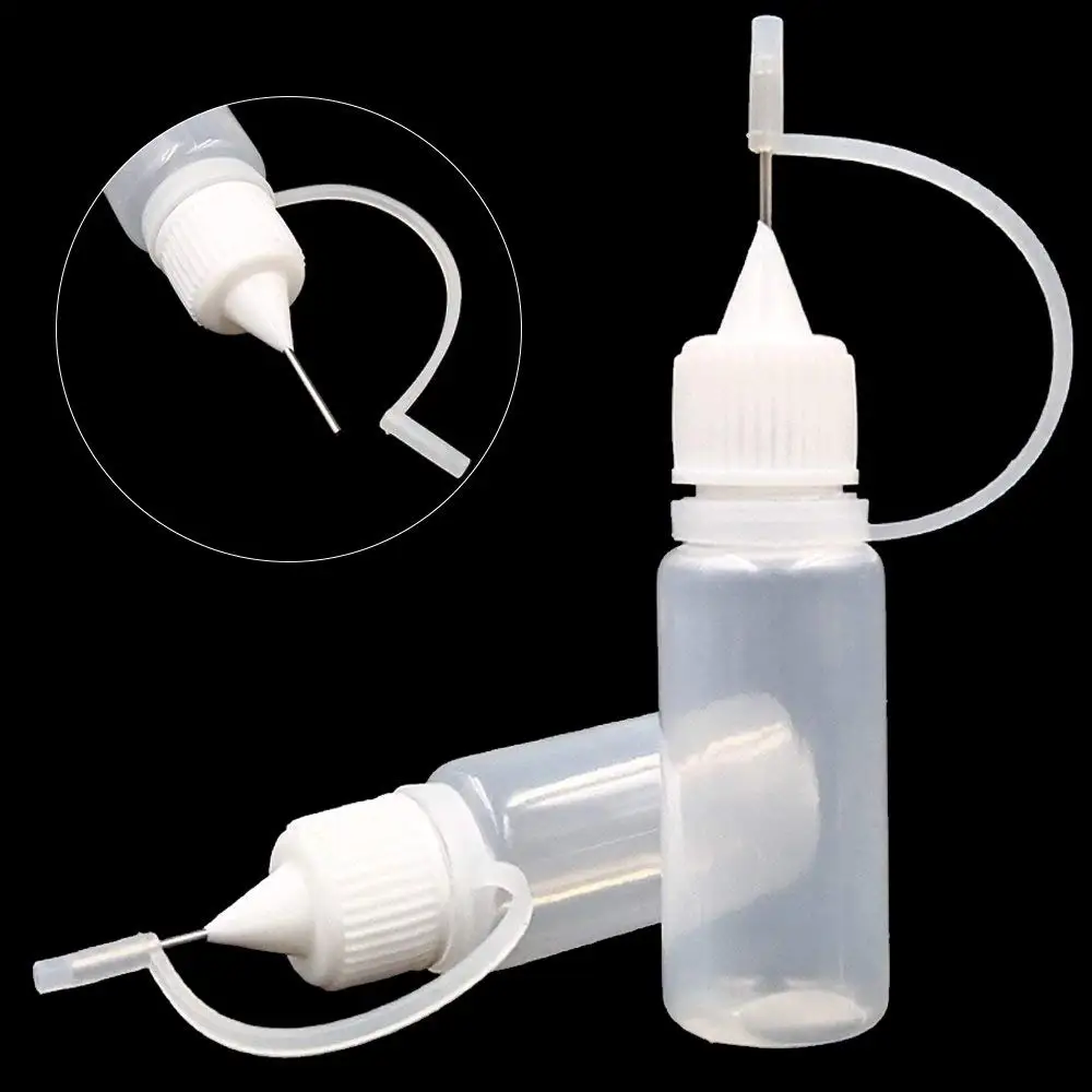 10PCS X 50ML-120ML Plastic Empty Squeezable Dropper Bottles Glue E Liquid Juice Containers with Steel Needle Tips + Mini Funnels