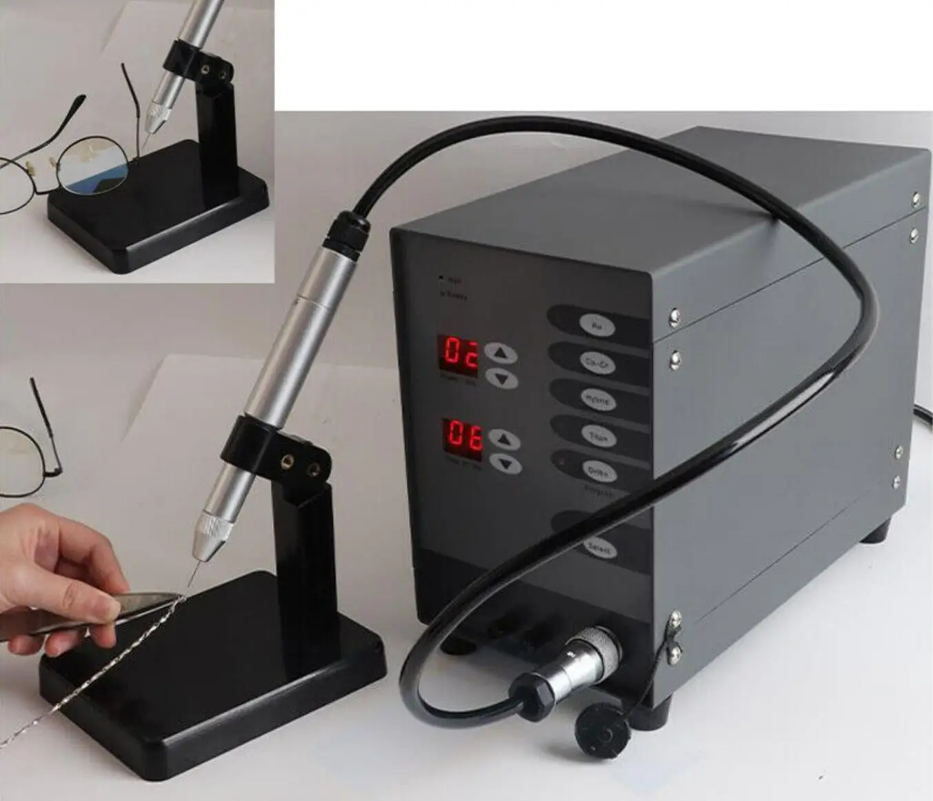 jewelry Spot Welding Machine 110V/220V Automatic Numerical Control Pulse Argon Arc Welder for Soldering gold siver glasses frame