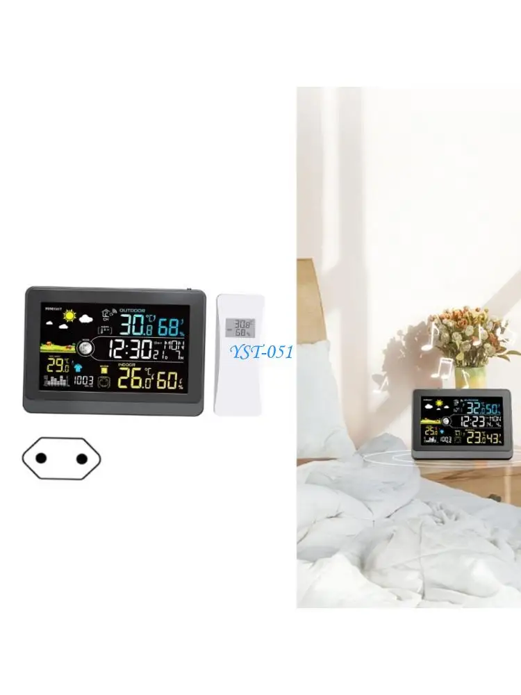 

E15A High Definition Color Display Hygrometer Thermometers Barometers for Home Office Use