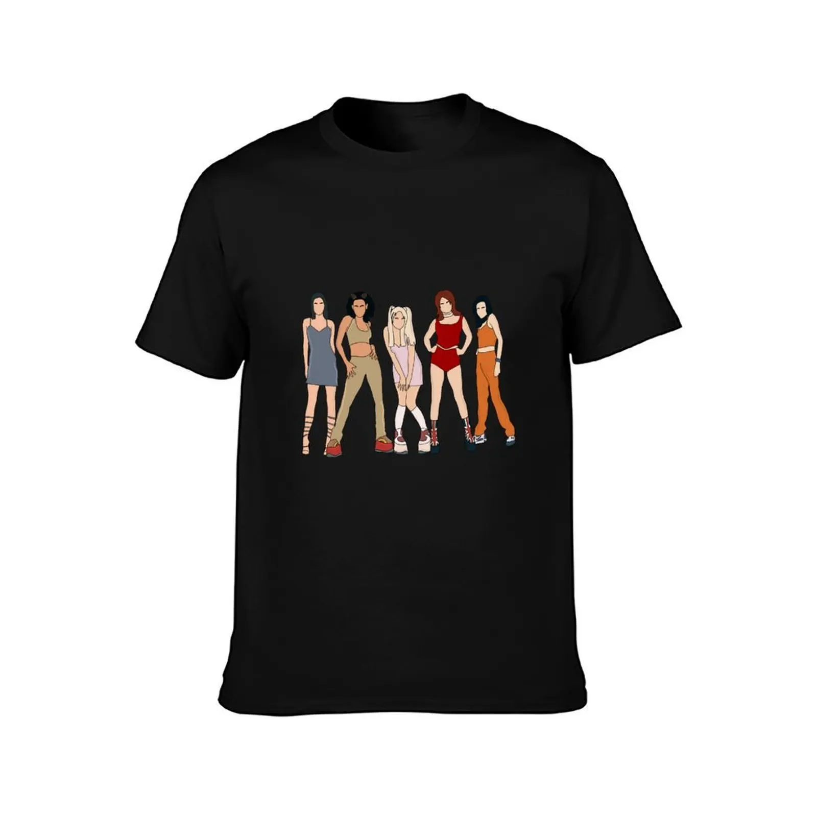 Spice Girls T-Shirt, Summer Casual Cotton Tee, Oversized Streetwear Tops, Vintage Graphic Print, Loose Fit Short Sleeve