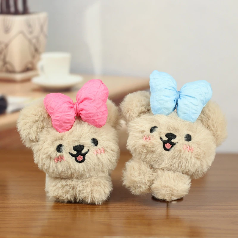 

1PCS Bow Cute Little Bear Plush Toy Pendant Doll Keychain Pendant Bag Pendant Children's Gift