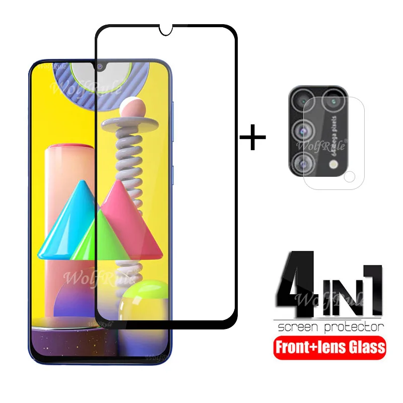 4-in-1 Per Samsung Galaxy M31 Vetro Per Samsung M31 Protezione Dello Schermo In Vetro Temperato Per Samsung M31 M21 A12 A02S A52 A72 A51 A71