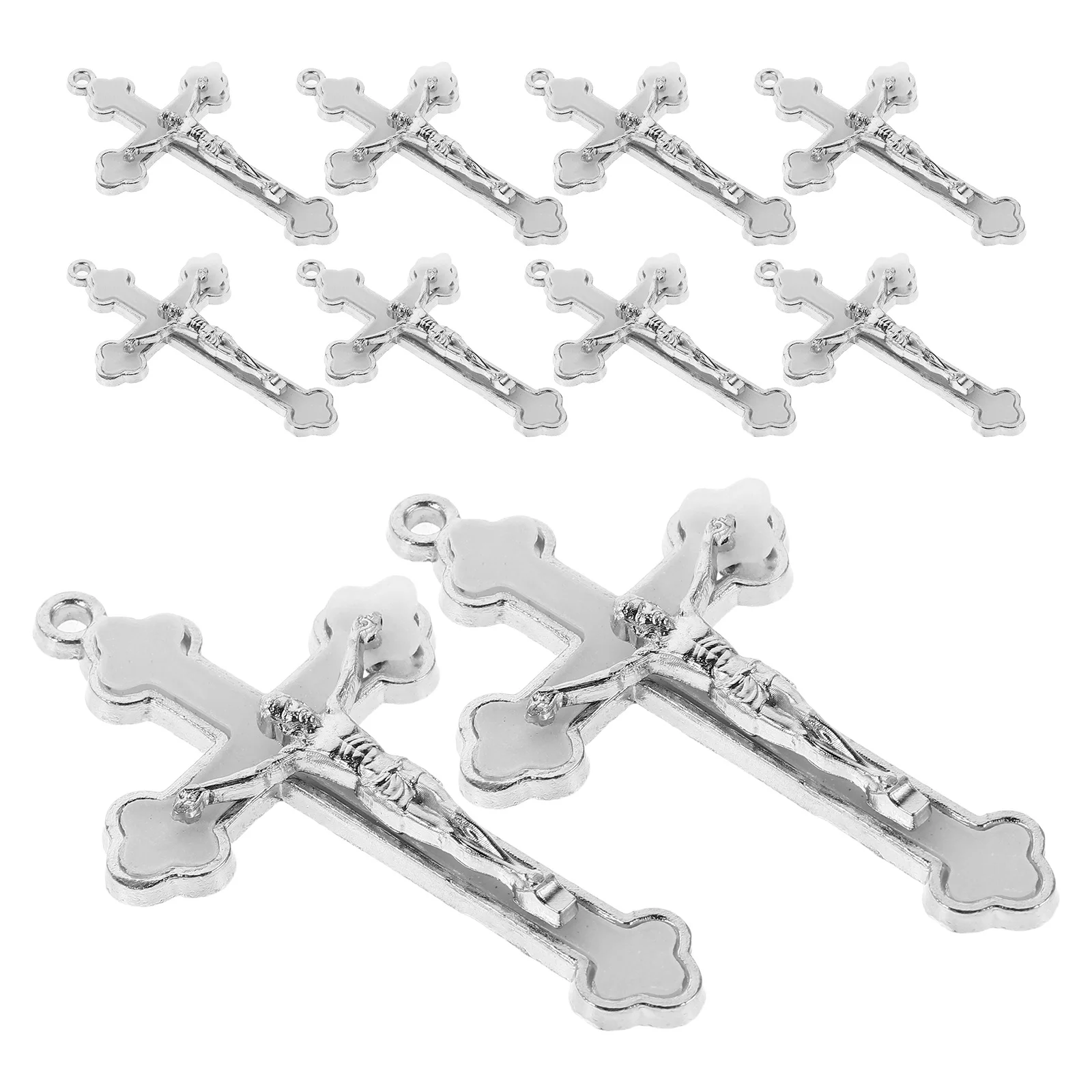 

10Pcs Jesus Cross Pendant Miniature Crucifix Religious Charms DIY Jewelry Accessories Necklace Bracelet Small Crucifix Pendant