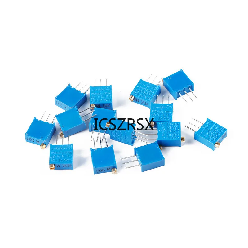 

50PCS 3296W Multiturn Trimmer Potentiometer Kit High Precision 3296 Variable Resistor 500R 1K 2K 5K 10K 20K 50K 100K 200K 1M