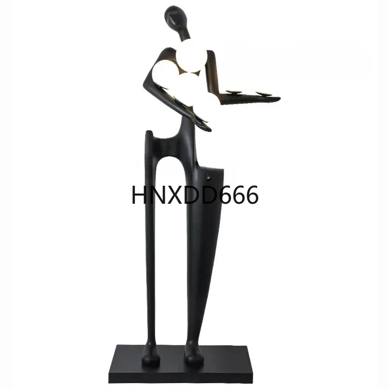 

Modern Abstract Figure Sculpture Floor Living Room Light Luxury FRP Humanoid Art Welcome Floor Big Decorations