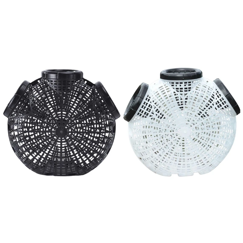 Cestino da pesca portatile raccoglitore di pesce portatile in plastica Monopterus Albus- Basket Multi-fori per respirare bianco/nero