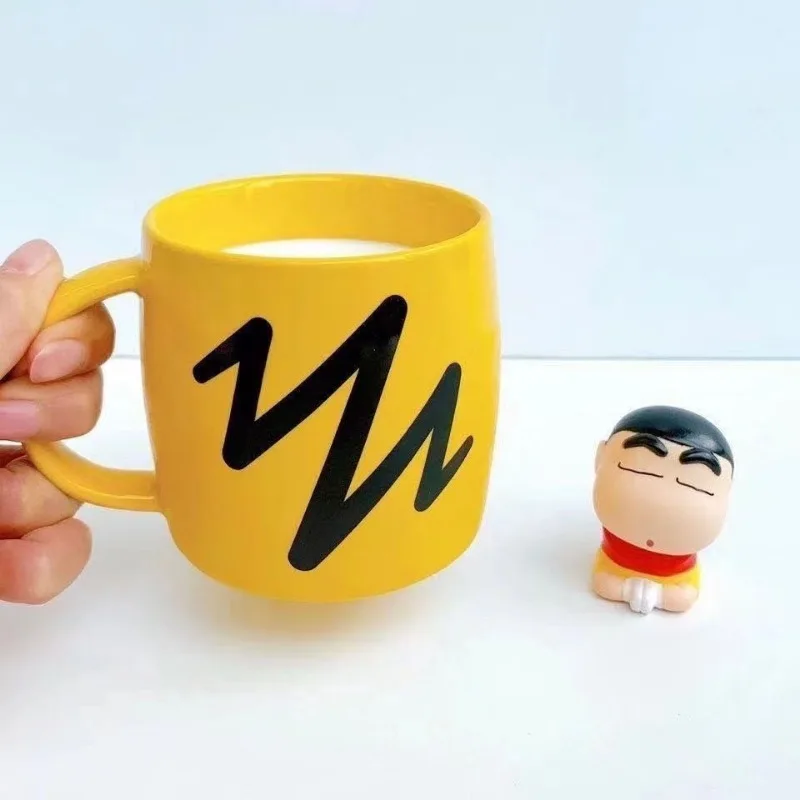 Crayon chan-chan mangkuk Mug anak-anak kartun sumpit piring cangkir susu mangkuk nasi peralatan makan keramik krayon chan-chan hadiah gadis