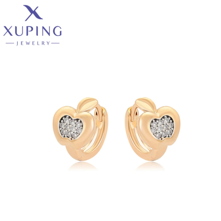 Xuping Jewelry New Arrival Gold Color Geometry Elegant Style Zircon Earrings for Women Birthday Christmas Party Gifts X000468931