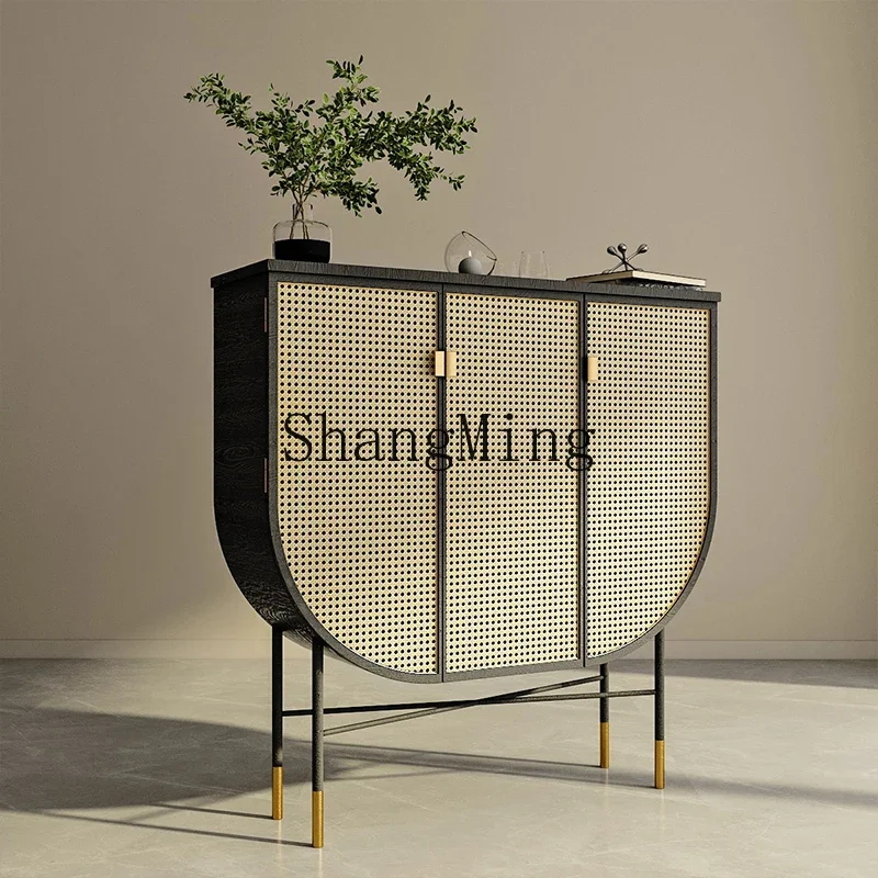 

CL rattan entrance cabinet household modern decorative cabinet living room simple locker