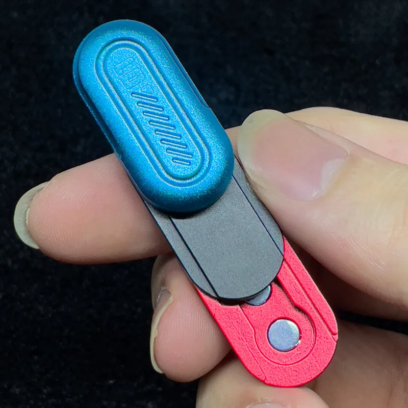 Mini 3-Layer Fidget Slider EDC Push Card Track Tilt Stick Spinner Stress Relief Toy For Adult
