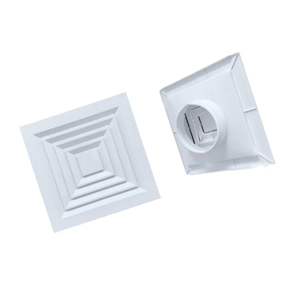 For Exhaust Fan Grille for Bathroom 30x30x10cm ABS Plastic Square Cover with Optimized Air Diffusion and Modern Finish