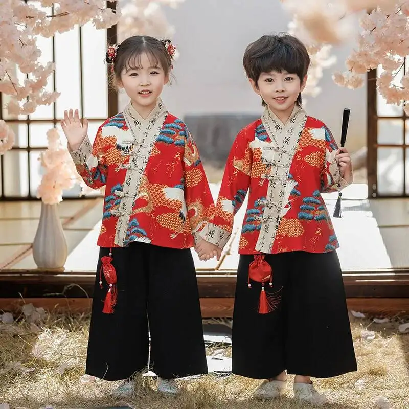 spring-summer-tang-costumes-girl-suit-casual-baby-hanfu-children's-sets-traditional-chinese-clothing-kids-outfit-2-piece-set-boy