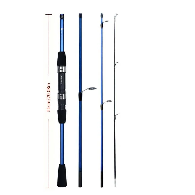 Telescopic Fishing Rod, Spin Rod/ Casting Rod, 4-5 Sections Carbon Hand Rod 18.5in-20in Portable Fishing Pole for Fishing