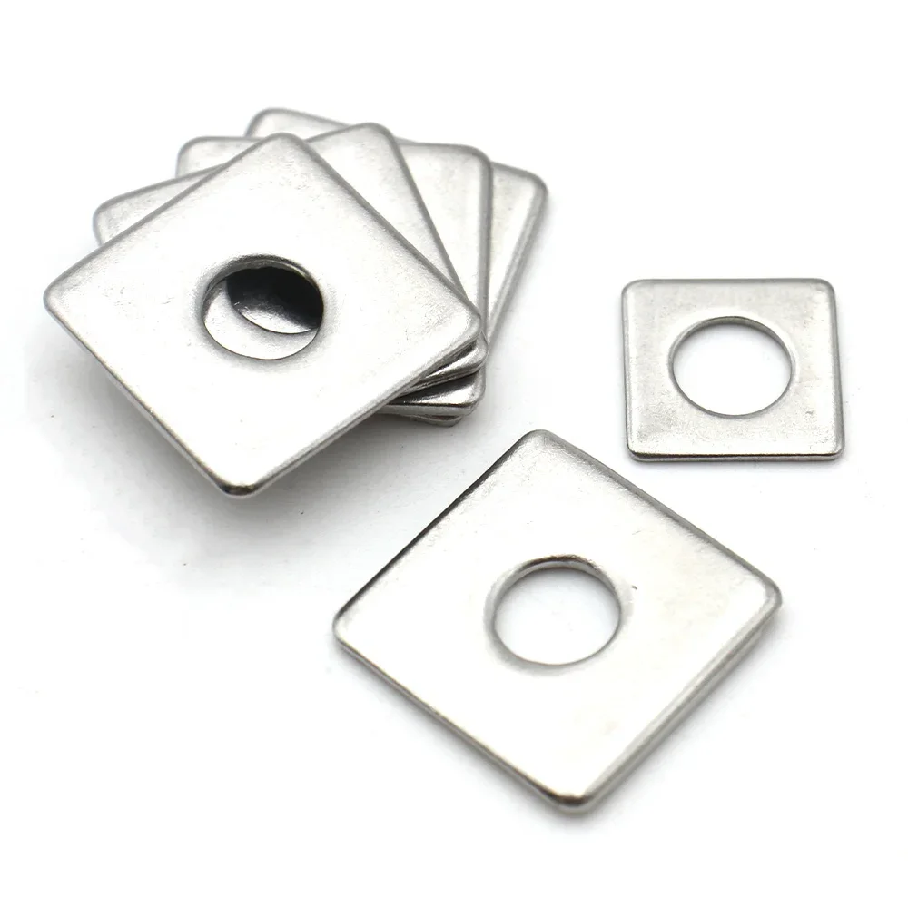 1-50 Uds M3 M4 M5 M6 M8 M10 M12 M14 M16 M20 304 arandela plana cuadrada de acero inoxidable-arandelas de pared de cortina rectan