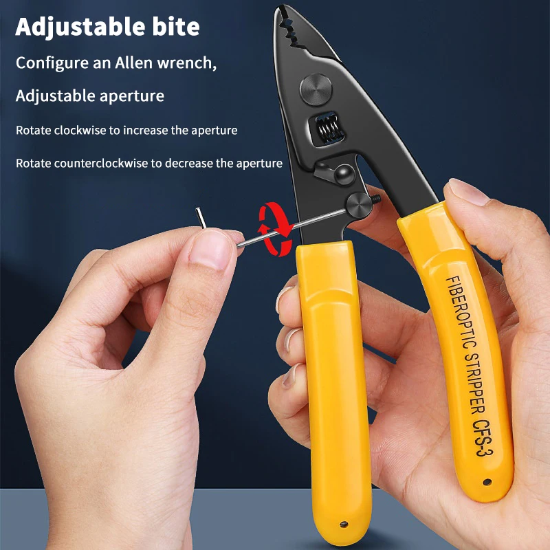 CFS-3 Three-port CFS-2 Dual Port Fiber Optical Stripper Pliers Wire Strippers For FTTH Tools Optic Stripping Plier Tool