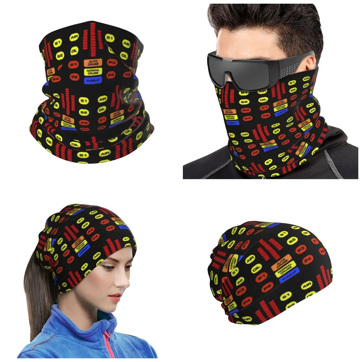 Kitt Voice Box Knight Rider Bandana Neck Cover Printed Wrap Scarf Multifunction Headwear Unisex Adult Windproof