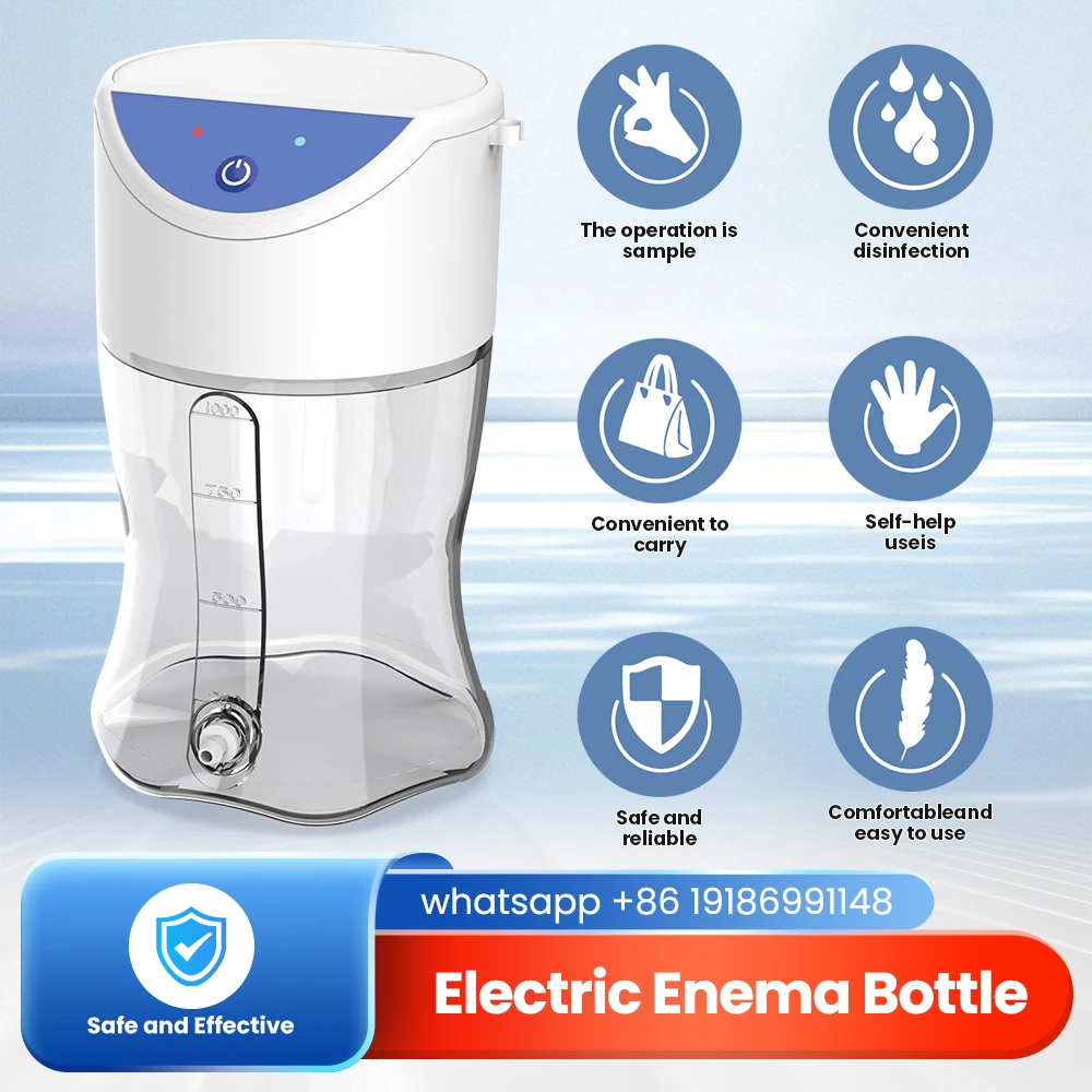 

Электрический набор для гидроколонотерапии: бутылка для клизмы, система для глубокой очистки кишечника и биде-омовения