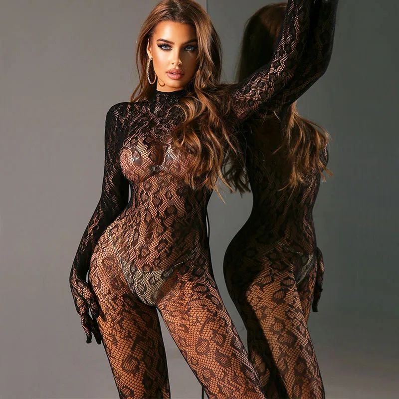 Hot Sexy Leopard Bodystockings Sexy Lingerie Women Lace Underwear Fishnet Bodysuit Erotic Cosplay Costume Roleplay Sex Set