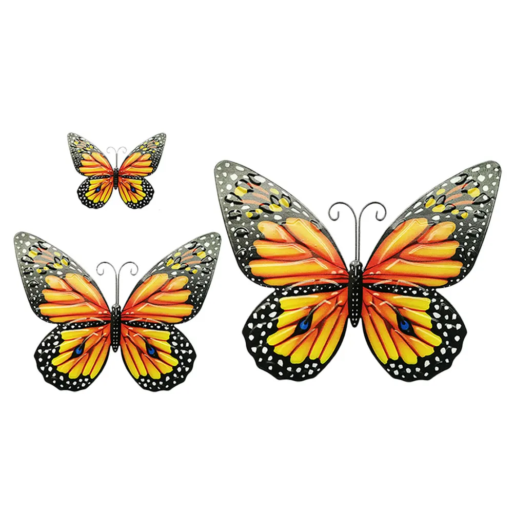 

3Pcs Stylish Metal Butterflies Wall Décor Art for Home and Office Decoration