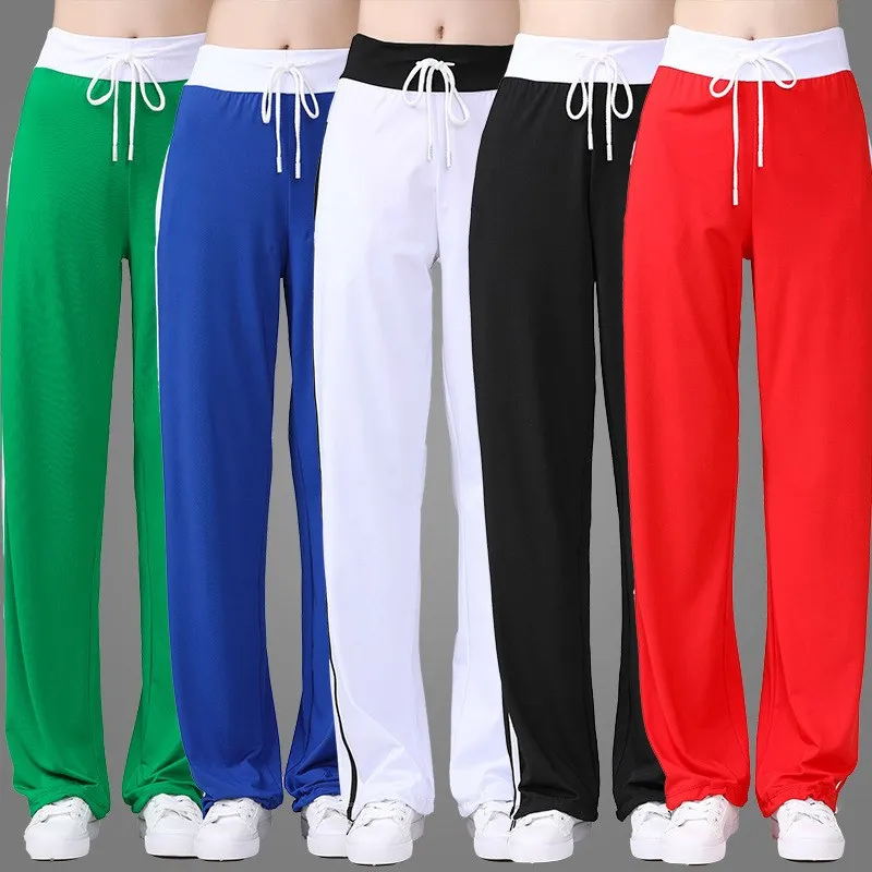 

High Elastic Dance Pants Women's Loose Fitn Square Dancing Clothes Qui Dry Summer Sportswear plus Size National Stage Co...