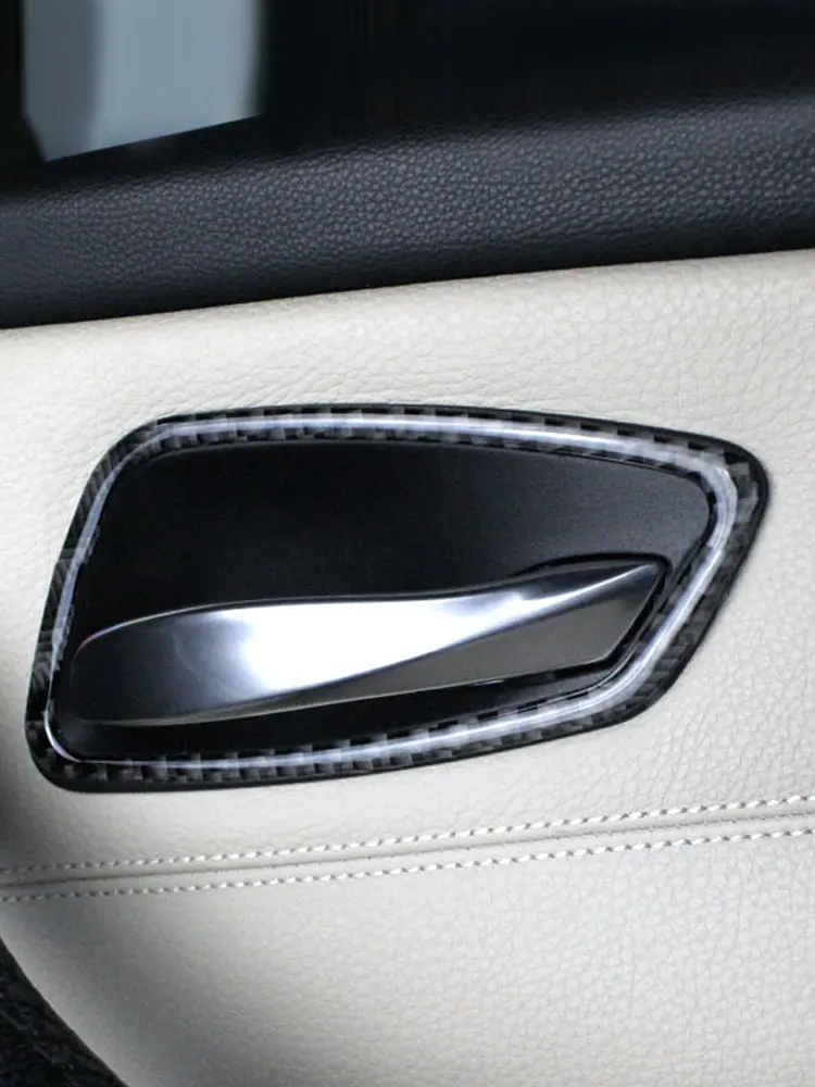 For BMW 3 Series E90 E92 E93 2005 2006 2007 2008 2009 2010 2011 2012 Car 4pcs Carbon Fiber Door Handle Door Bowl Cover Trim