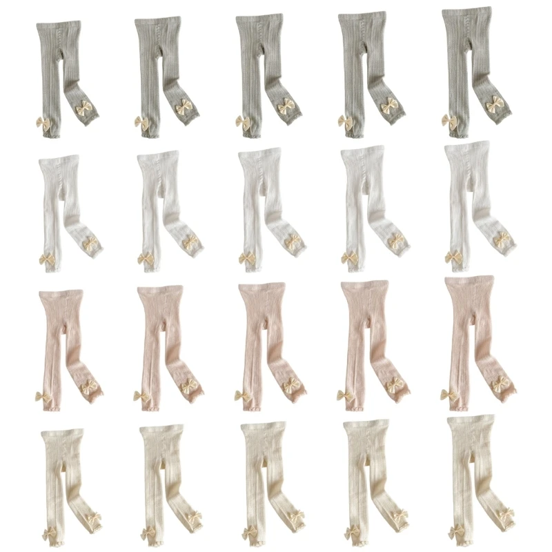 طماق القطن للفتيات مرونة الخصر لينة تصميم تنفس الجوارب الطفل 24BE #2