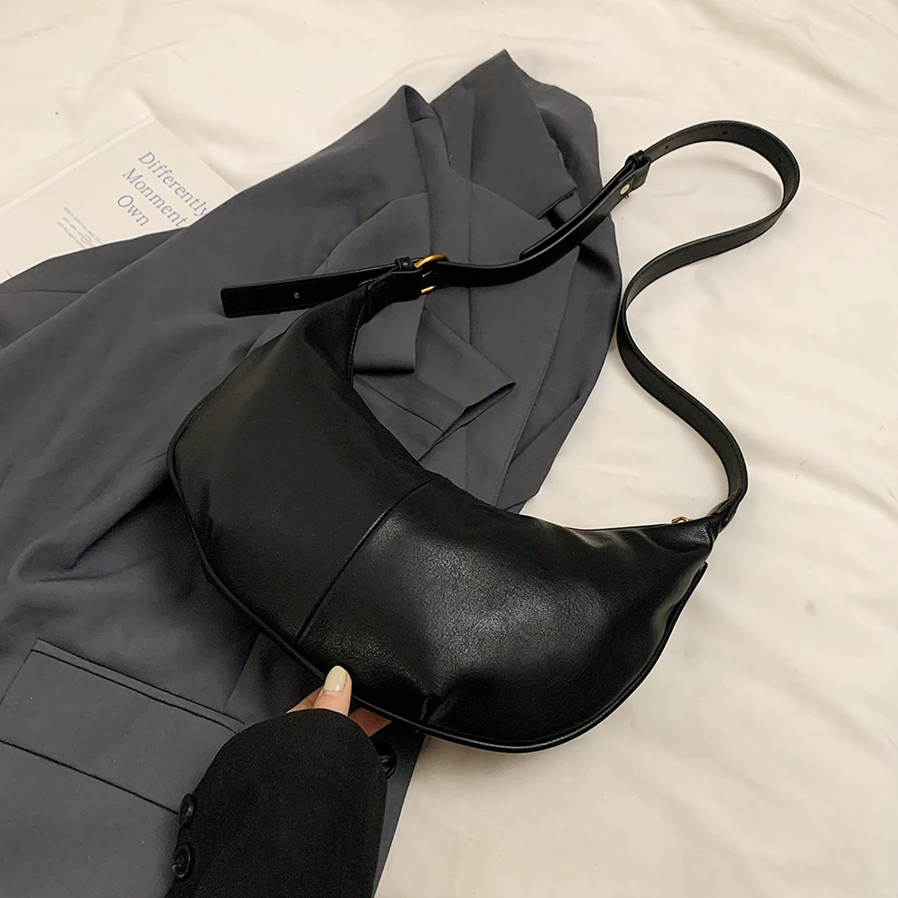

Retro Shoulder Bag PU Leather Crossbody Bag with Adjustable Strap Tote Bag Travel Work Bag for Women Work Shopping Travel