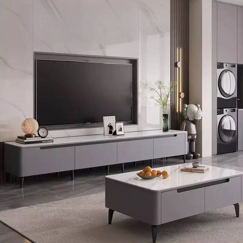 

Natural Narrow Tv Cabinet Simple Drawers Beige Designer Luxury Tv Stands Nordic Unique Wooden Mueble Televisor Furniture Home