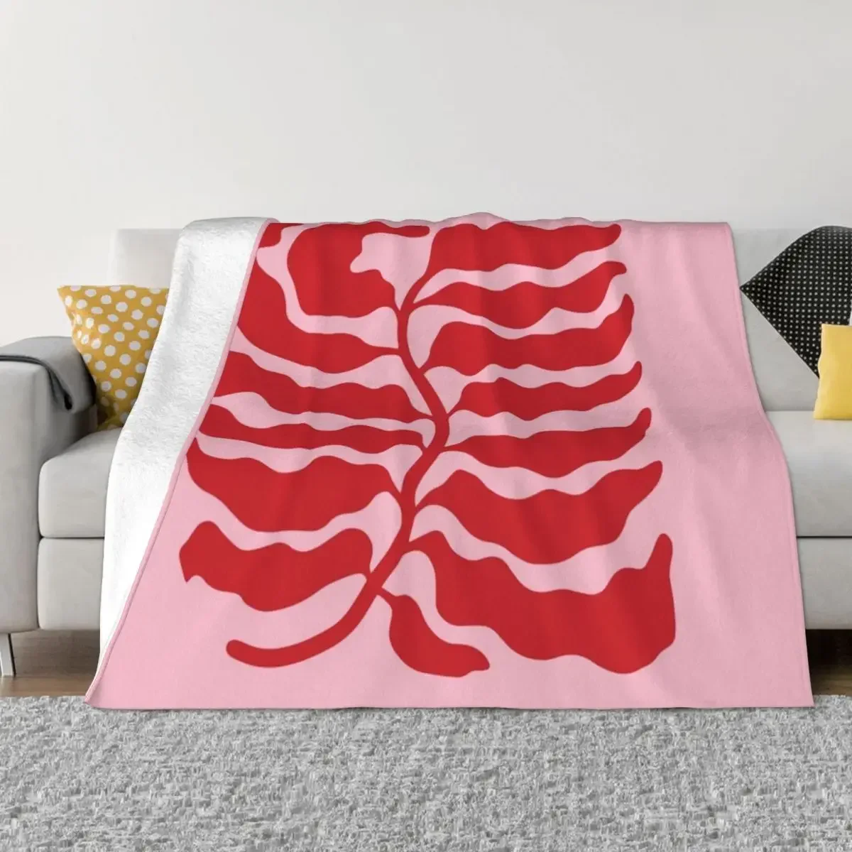 Wild Ferns: Wine Edition Art Print Mid-Century Edition Throw Blanket bed plaid anime blanket funny gift halloween blanket