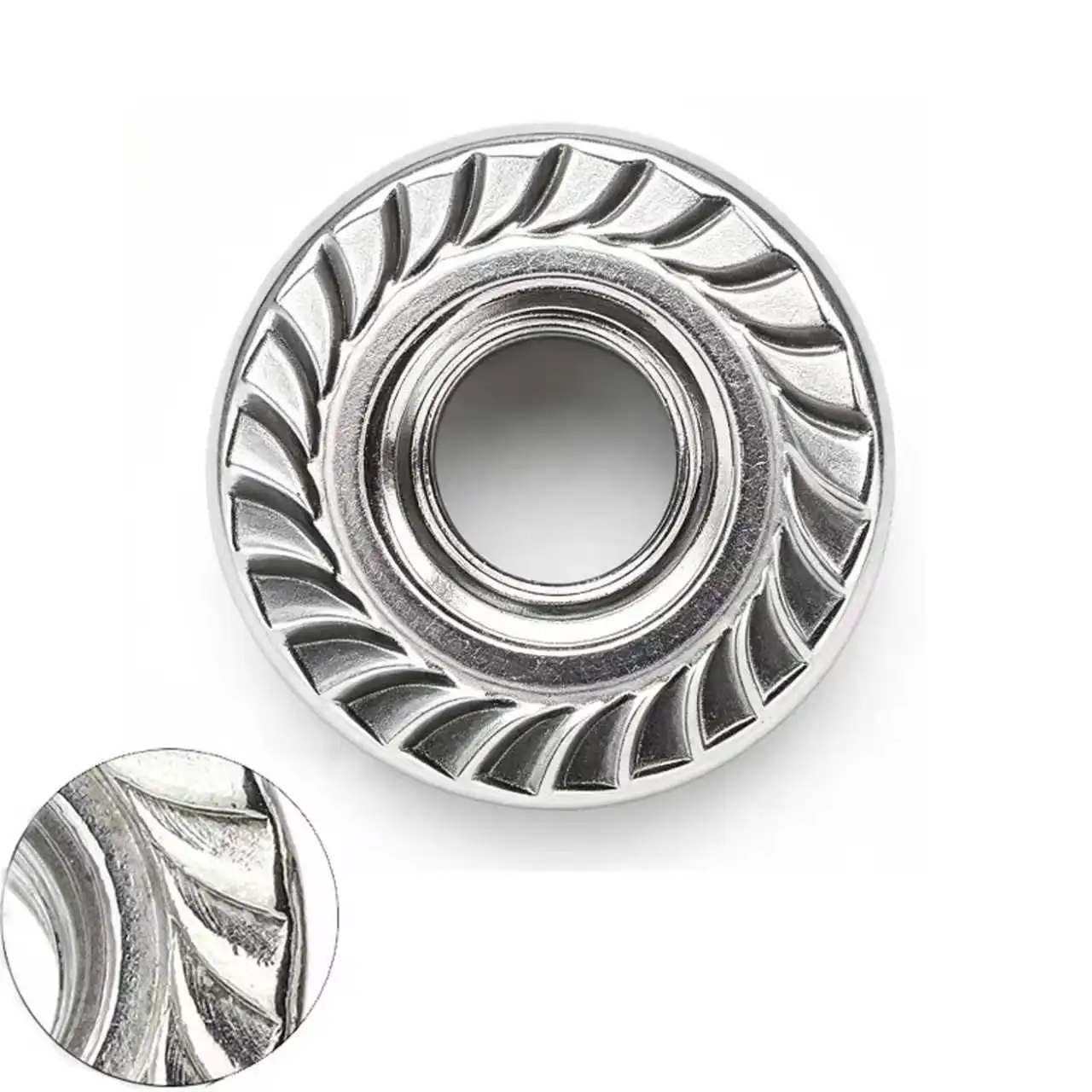 304 Stainless Steel Lock Nut DIN6923 Hexagon Flange Nut M3 M4 M5 M6 M8 M10 M12 M14 M16 M20 Serrated Spinlock Flange Nuts