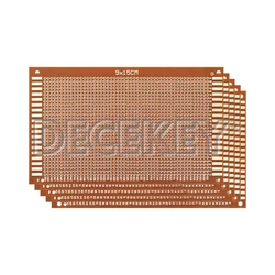5pcs 9x15cm Universal PCB Board Yellow Single Sided PCB Printed Circuit Board for Arduino