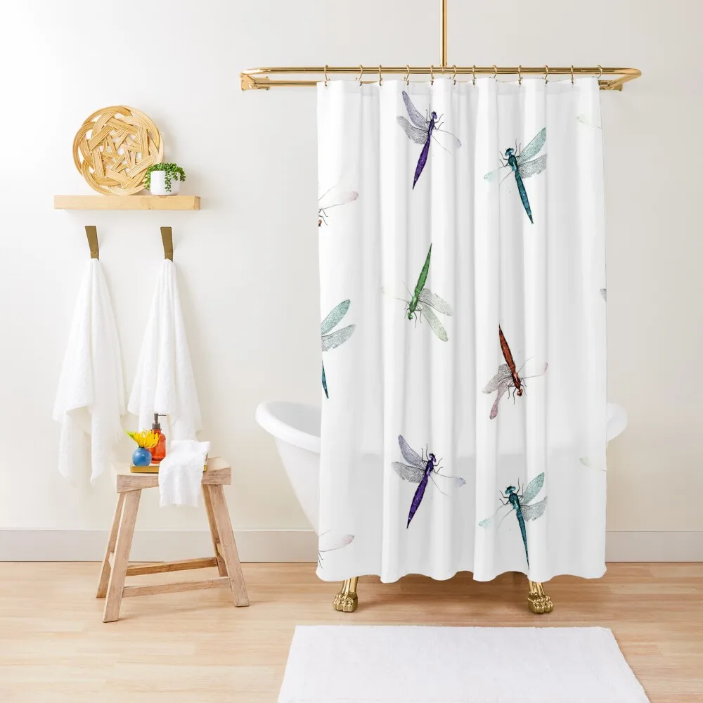 

Colourful Dragonfly Design Shower Curtain Curtain For Bath