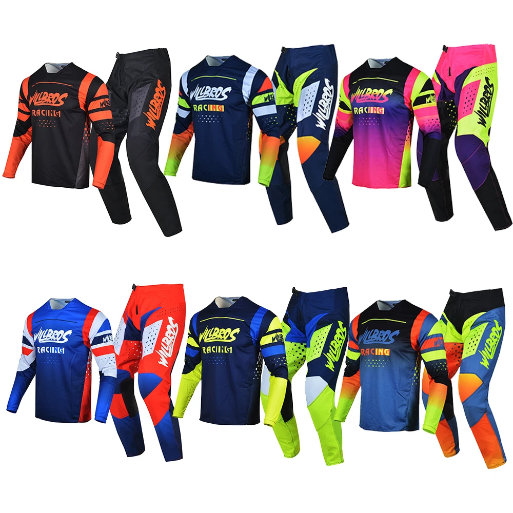 

Willbros Motocross Enduro Jersey and Pants Combo Dirt Bike Offroad MX MTB DH Riding Racing Adult Gear Set