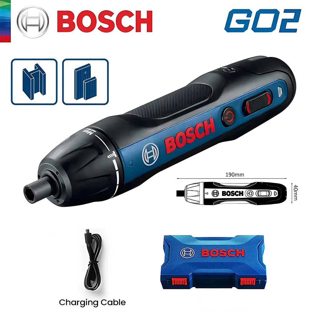 Bosch Go 2 Eectric Screwdriver Set 3.6V 5Nm Cordless mini Hand Drill Rechargeable Screw driver Bosch Multi-Function Power Tool