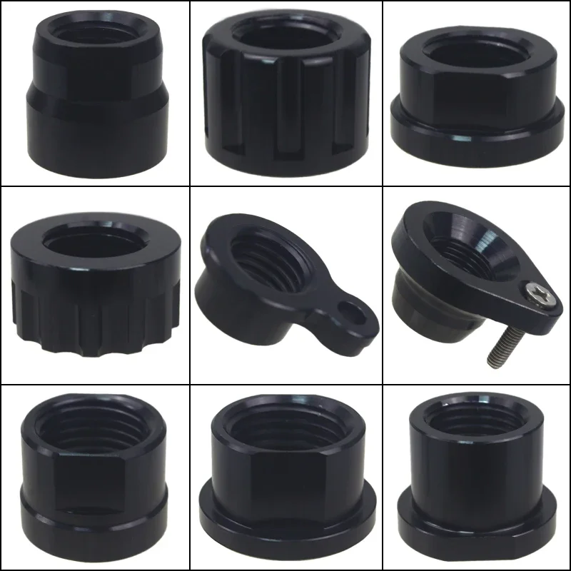 M15 M12 M14 Bicycle Thru Axle Nut MTB Nuts Bike Hub Tube Shaft Skewer Cap for 1.0/1.25/1.5/1.75mm Thread Pitch Thru Axle Parts