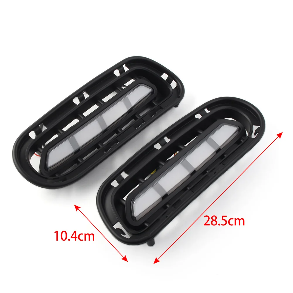 Car Daytime Running Light DRL Fog Lamp With Yellow Turn Signal Function For Kia Stinger 2017 2018 2019 2020 2pcs/Pair