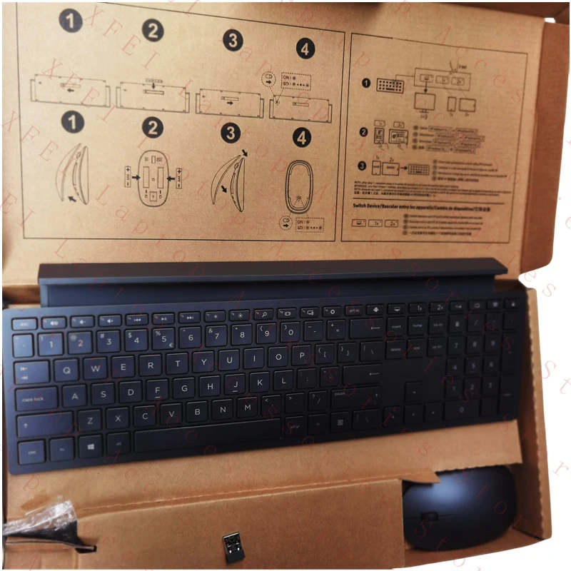 D  US 2.4G wireless Bluetooth dual-mode charge keyboard mouse set for HP HSA-P009K view 4