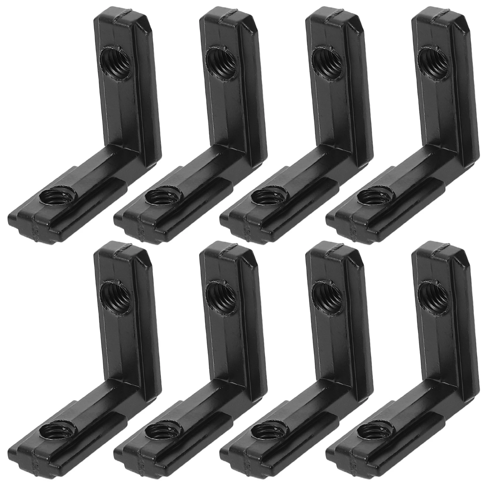 

20 Sets Zinc Alloy Corner Brackets 2020 Series L Shape Hidden Connectors Black Extrusion Fittings M5 Stainless Steel Screws CNC