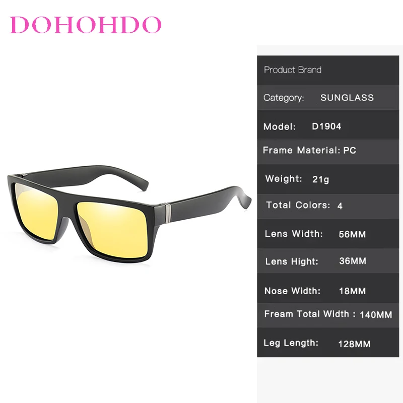 2026 ماركة مربع مكافحة وهج النظارات الشمسية الرجال امرأة للرؤية الليلية الاستقطاب القيادة الرياضة نظارات نظارات UV400 هلالات أوم لوكس #6