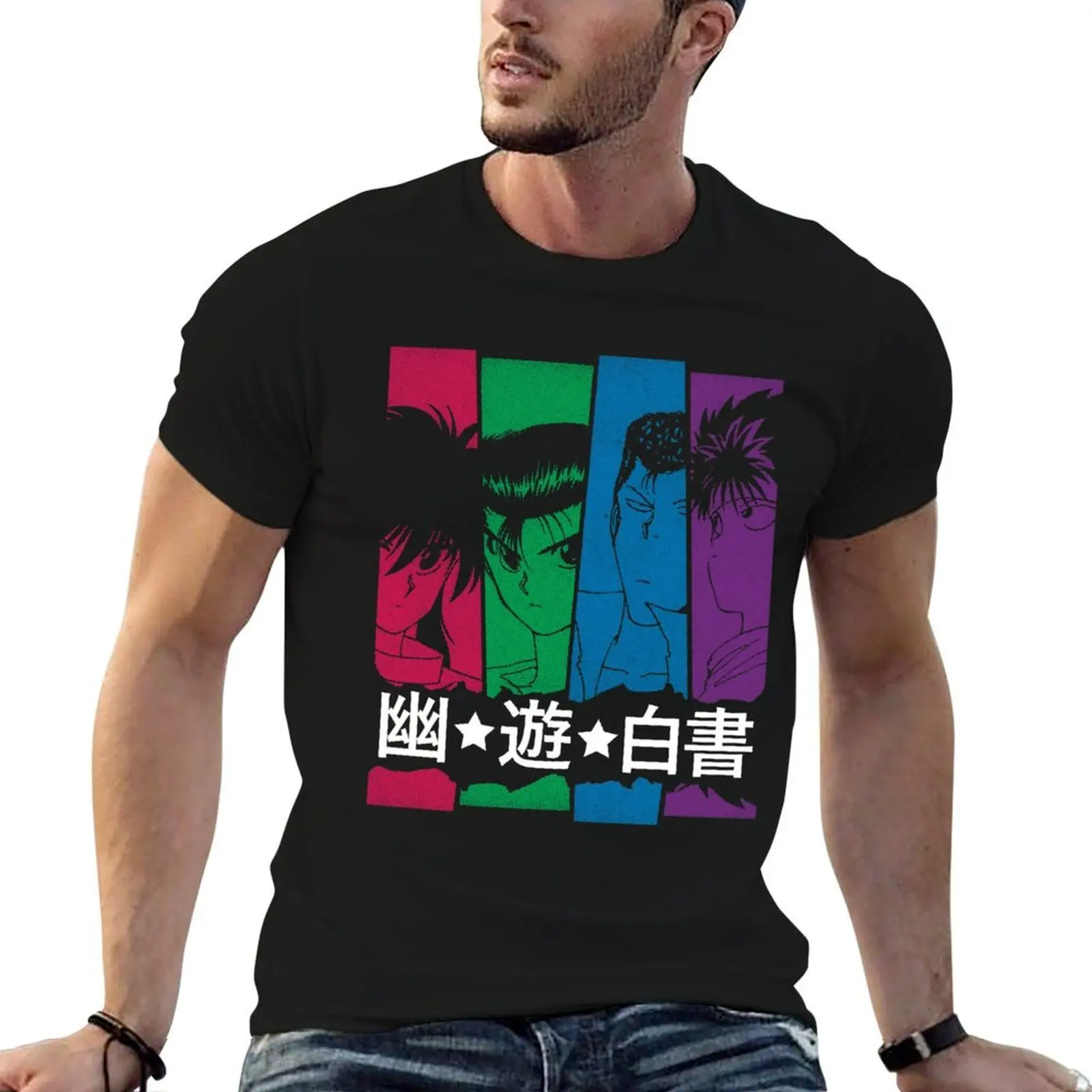 

T-Shirt shirts man for shirts men Yu☆Yu☆Hakusho shirt t casual for man cotton man t (dark) t