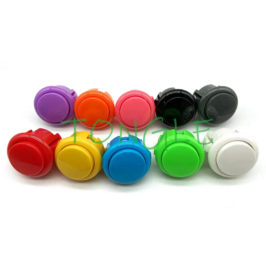 SANWA-No LED Push Button Copy for DIY, High Quality, No LED Arcade, Raspberry Pi, MAME, PC, Pandora Game, 50PCs, 30mm