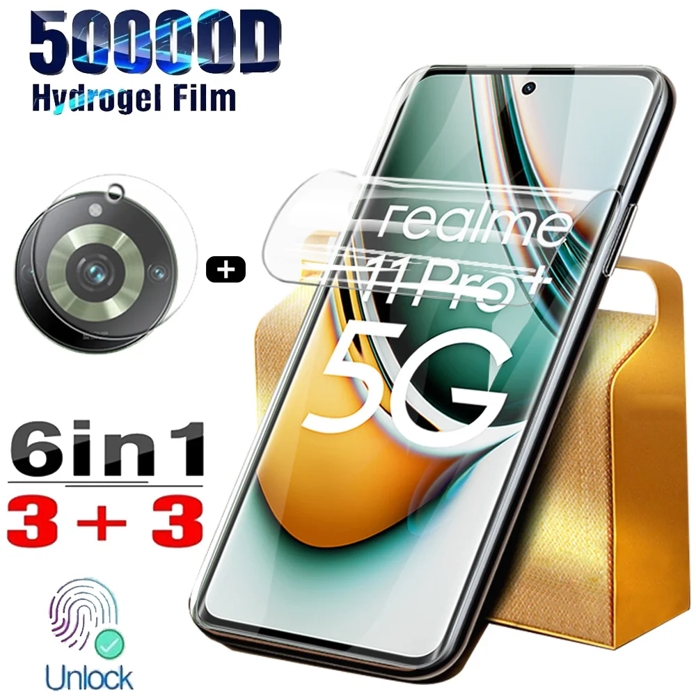 Pelicula Hidrogel For Realme 11 Pro Plus Screen Protector Film Realmi  11 ProPlus Hydrogel Film Realme 11 10 9 Pro+ Soft Front Film & Camera Lens