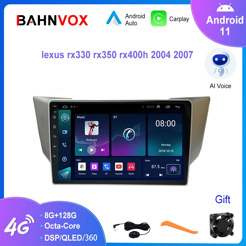 

9" Android 11.0 Car Radio for Lexus RX300 RX330 RX350 RX400H 2004-2007 Multimedia Player GPS Navigation 4G Stereo Head Unit 2din