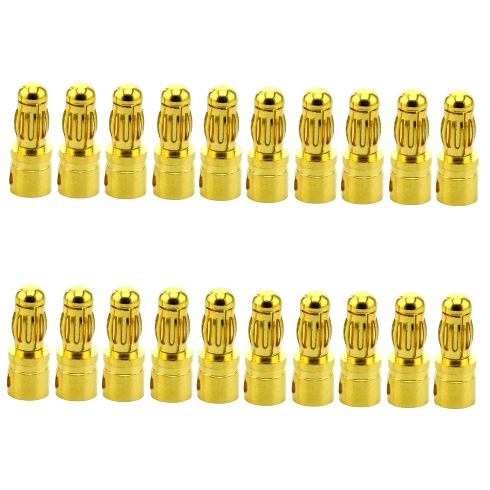 20 /40 pcs 3.5mm Male Female Gold Bullet Banana Connector Plug For ESC Battery Motor ESC